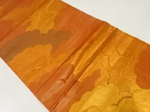 雲模様織出し袋帯